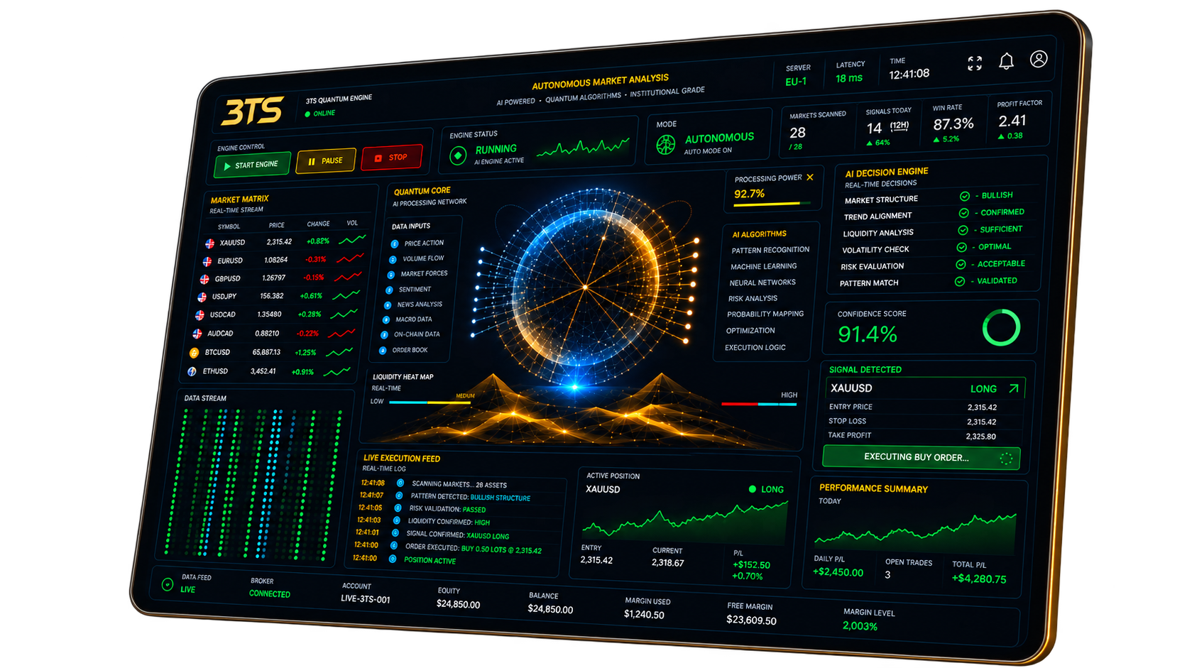 3TS Quantum Engine monitor